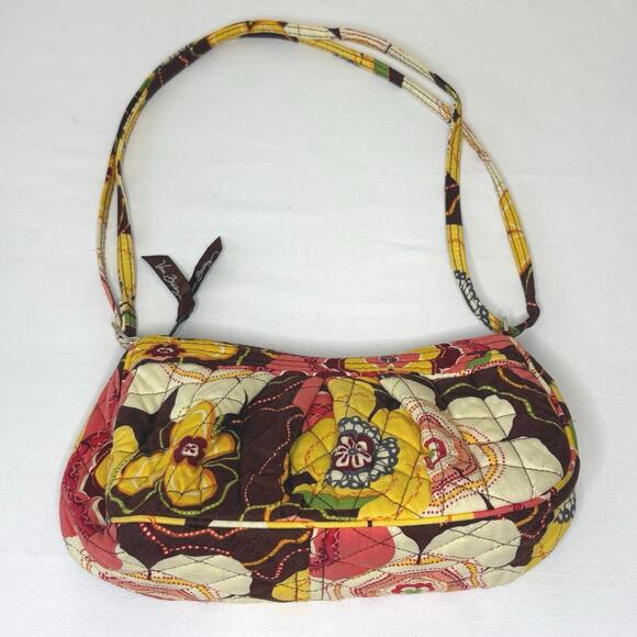 Vera Bradley Mini Frannie Quilted Buttercup Floral Crossbody Purse Bag Retired - Picture 1 of 11
